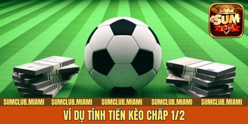 Ví dụ tính tiền kèo chấp 1/2